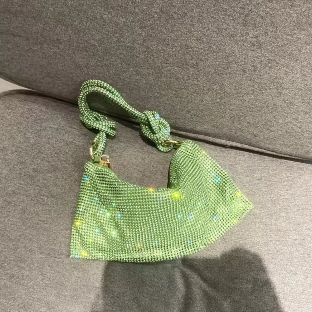 Green Rhinestone Handbag - Picture 4 of 4